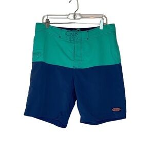 Vineyard‎ Vines swim trunks, blue and green, Size 34